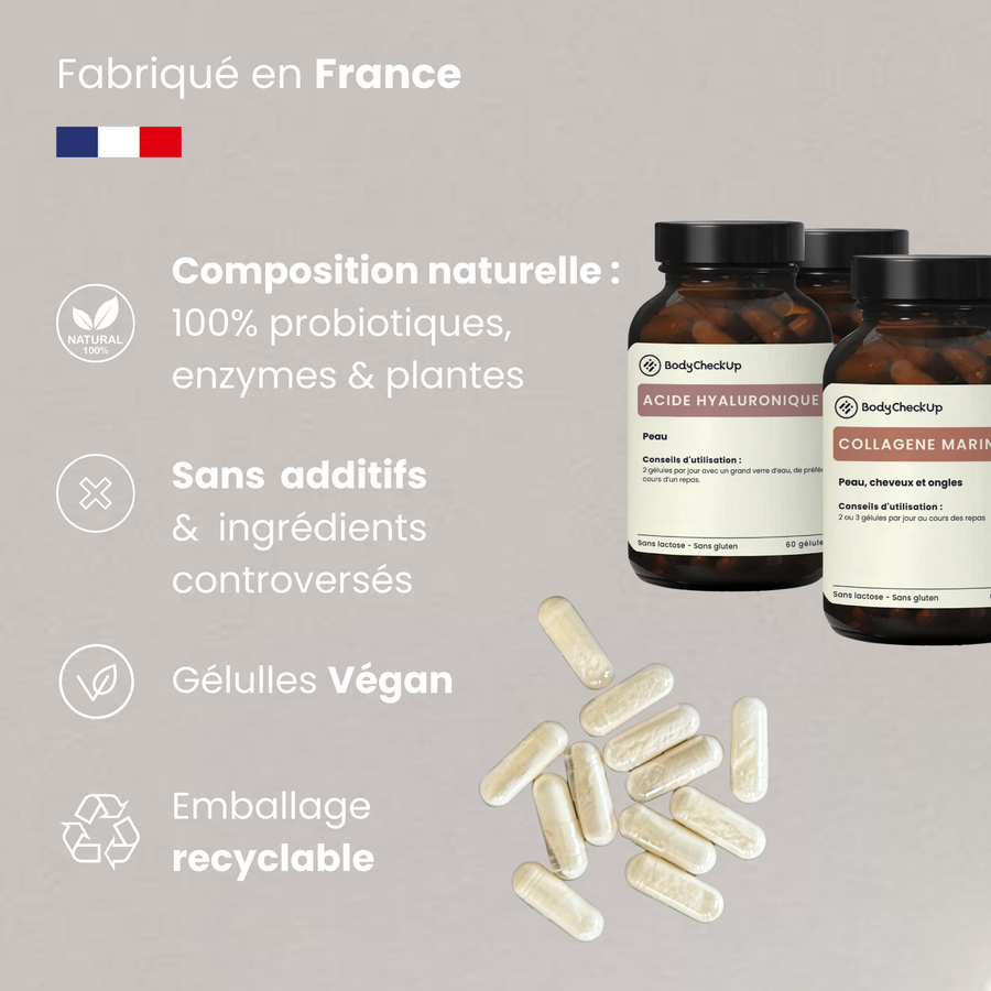 Hyaluronic acid & Collagène Marin - targeted on hair health, nails and skin